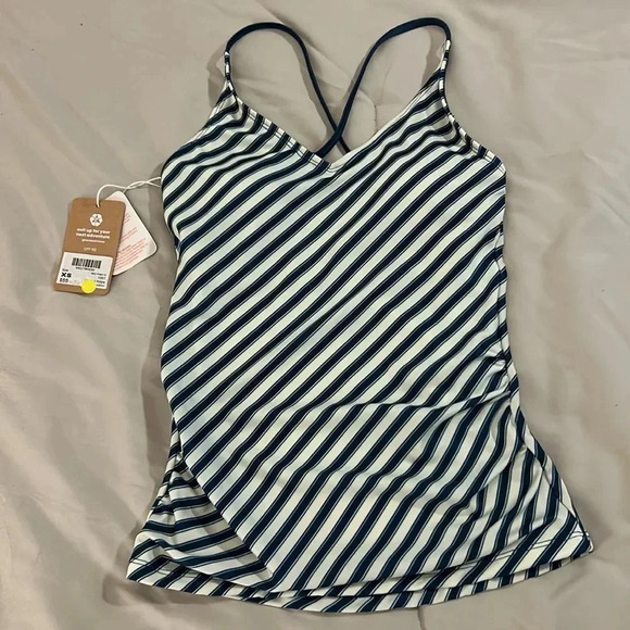 NWT Women’s Nani‎ swimwear coastal stripe V neck tankini top size XS - Picture 4 of 6